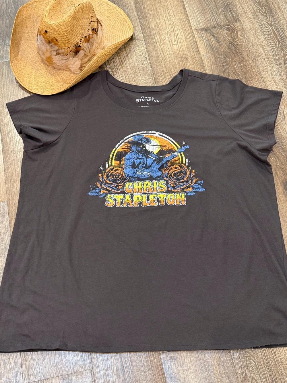 CHRIS STAPLETON Charcoal Graphic Short Sleeve Tee - Women's